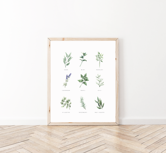 Backyard Herb Garden Print