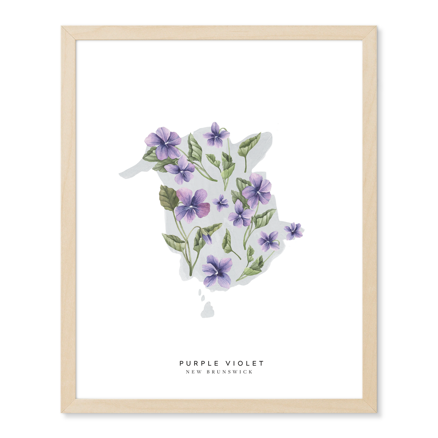 New Brunswick Purple Violet Print