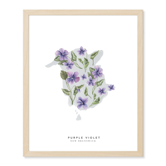 New Brunswick Purple Violet Print