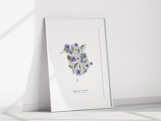 New Brunswick Purple Violet Print