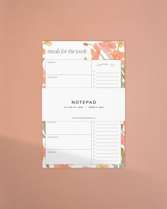 Poppies Magnetic Meal Planner