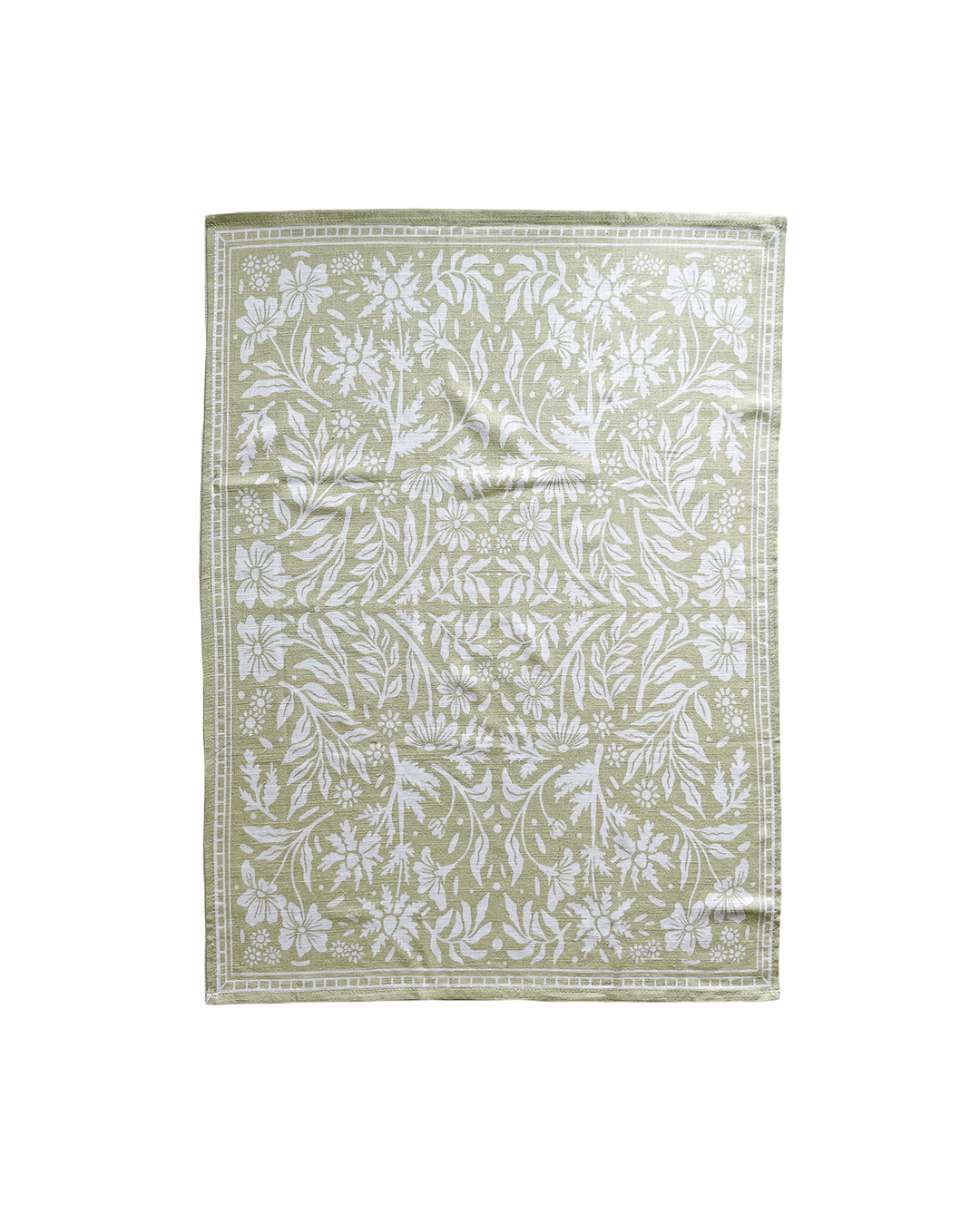 Wildflower Tea Towel - Key Lime