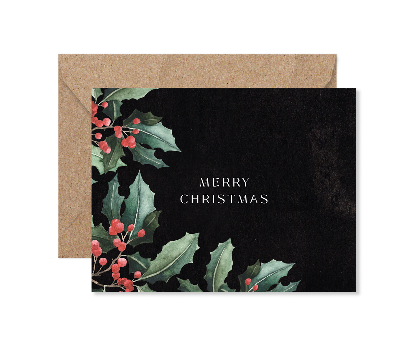 Holly Merry Christmas Card