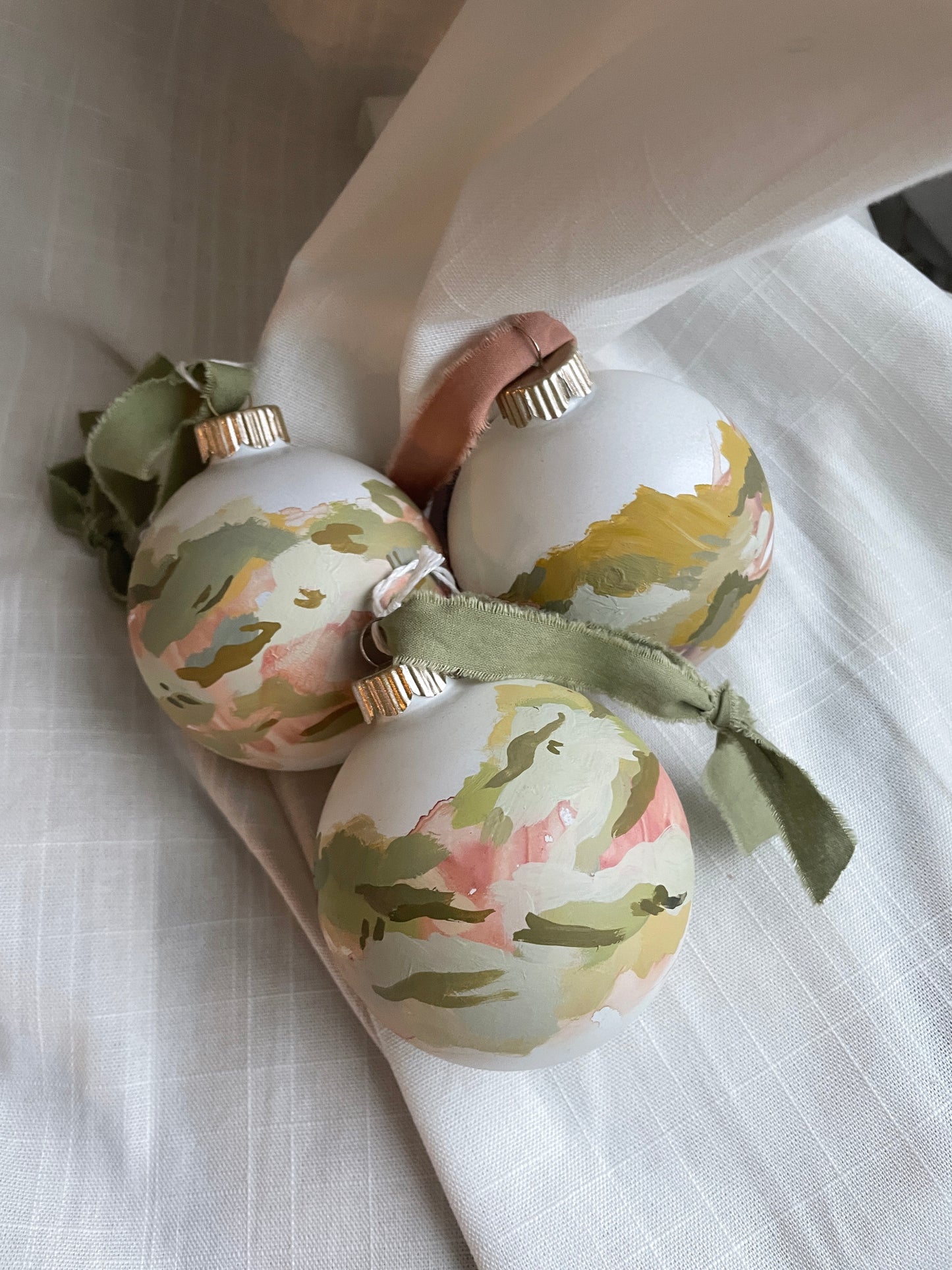 Handpainted Glass Bauble Ornament 1