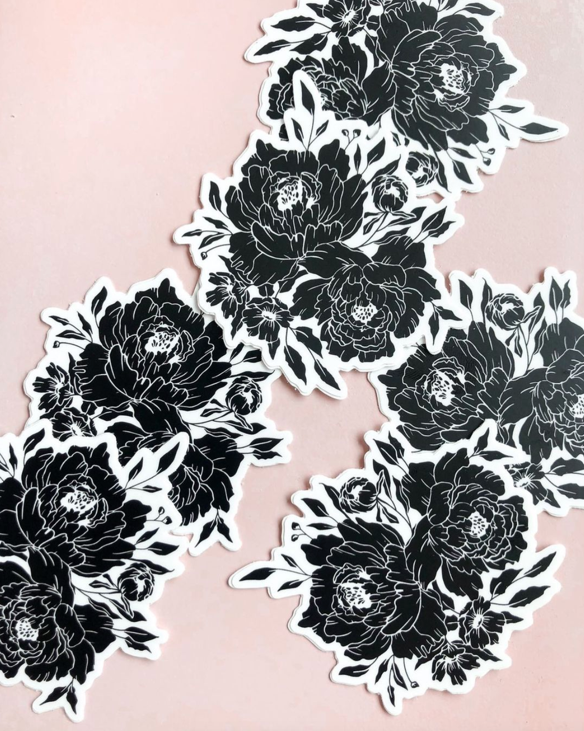 Minimalist Peony Sticker