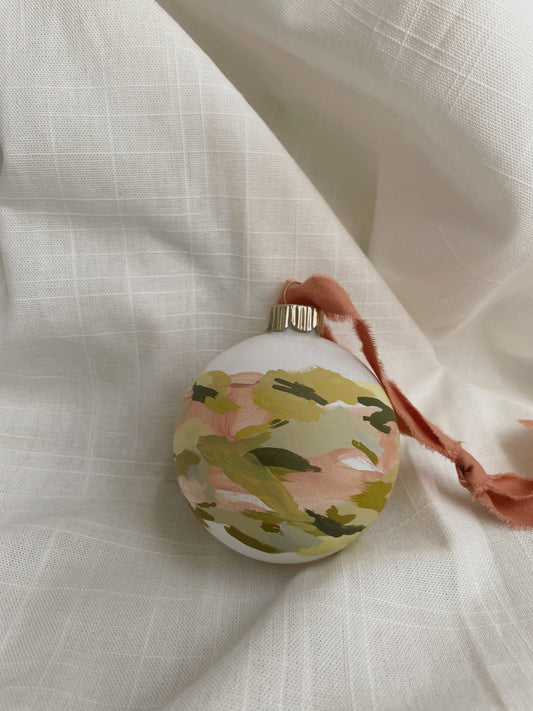 Handpainted Glass Bauble Ornament 2