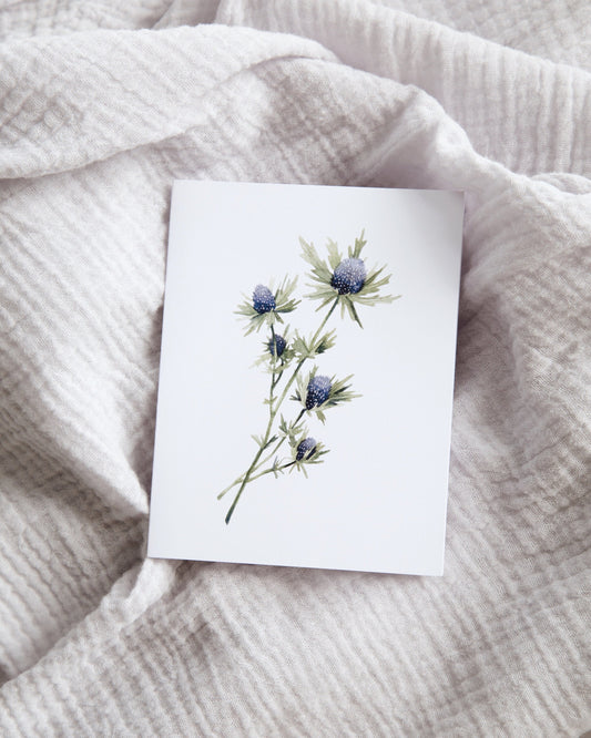 Blue Thistle Card