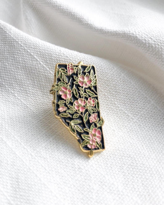 Alberta Provincial Wild Rose Enamel Pin
