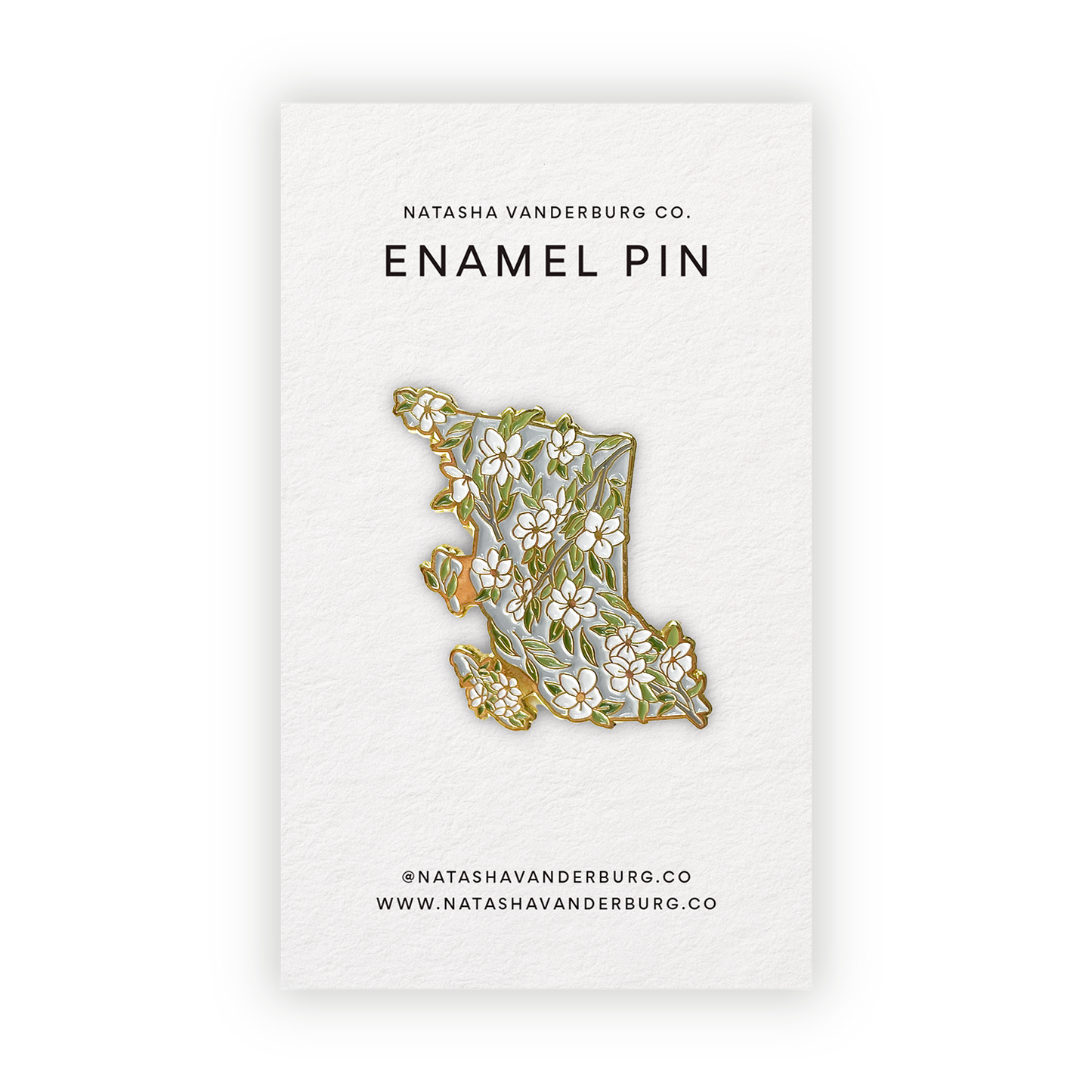 British Columbia Pacific Dogwood Enamel Pin