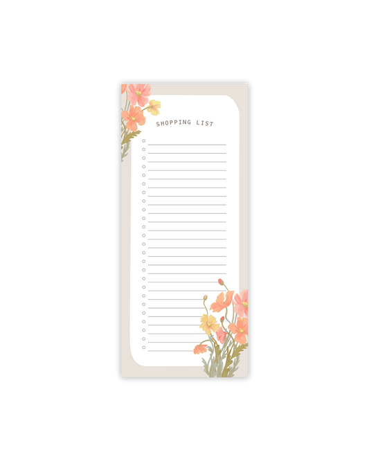 Poppies Magnetic Shopping List