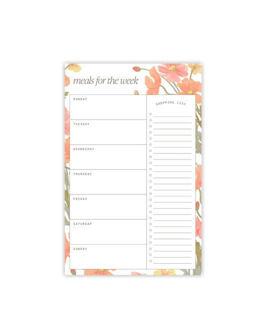 Poppies Magnetic Meal Planner