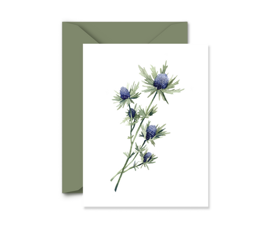 Blue Thistle Card