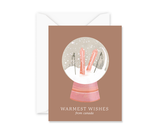 Warmest Wishes Snow Globe Card