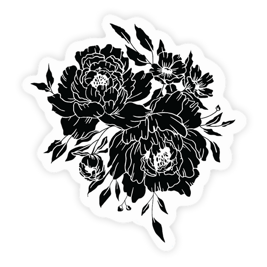 Minimalist Peony Sticker