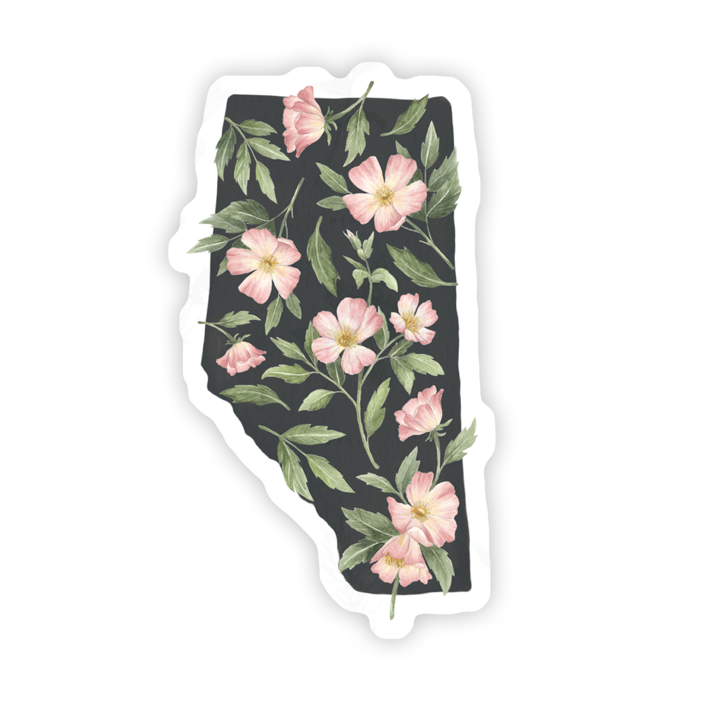 Alberta Wild Rose Sticker