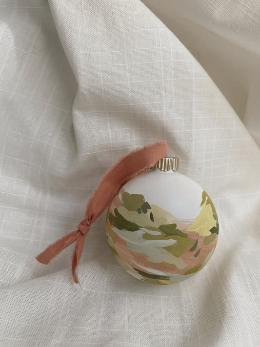 Hand Painted Glass Bauble Ornament 3