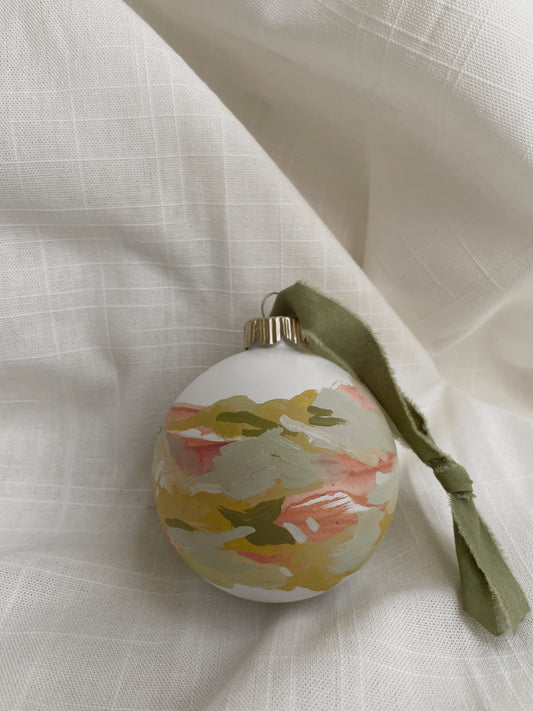 Handpainted Glass Bauble Ornament 1