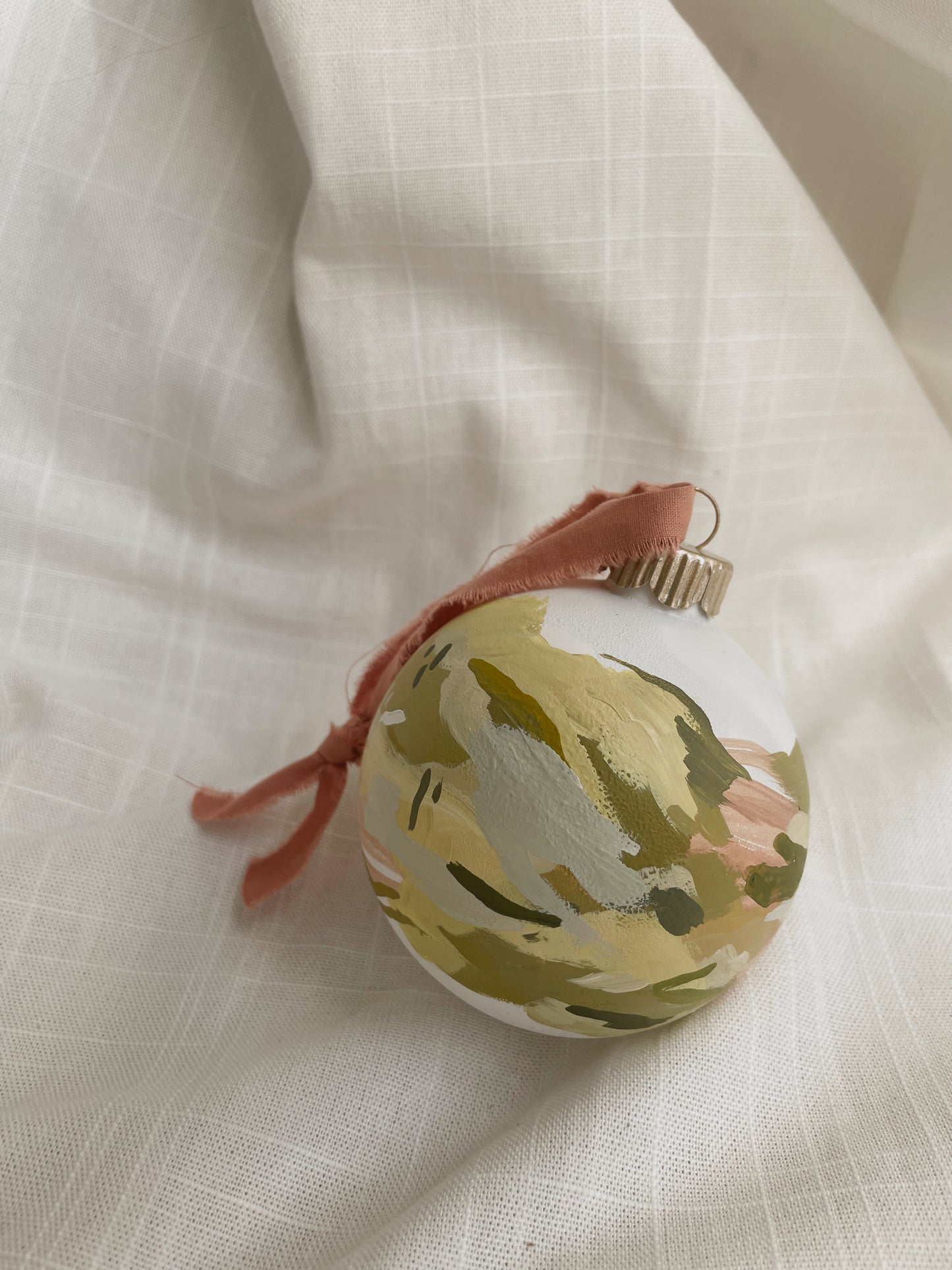 Hand Painted Glass Bauble Ornament 3