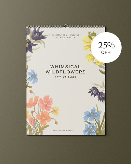 2023 Whimsical Wildflowers Wall Calendar