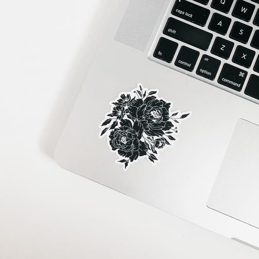 Minimalist Peony Sticker